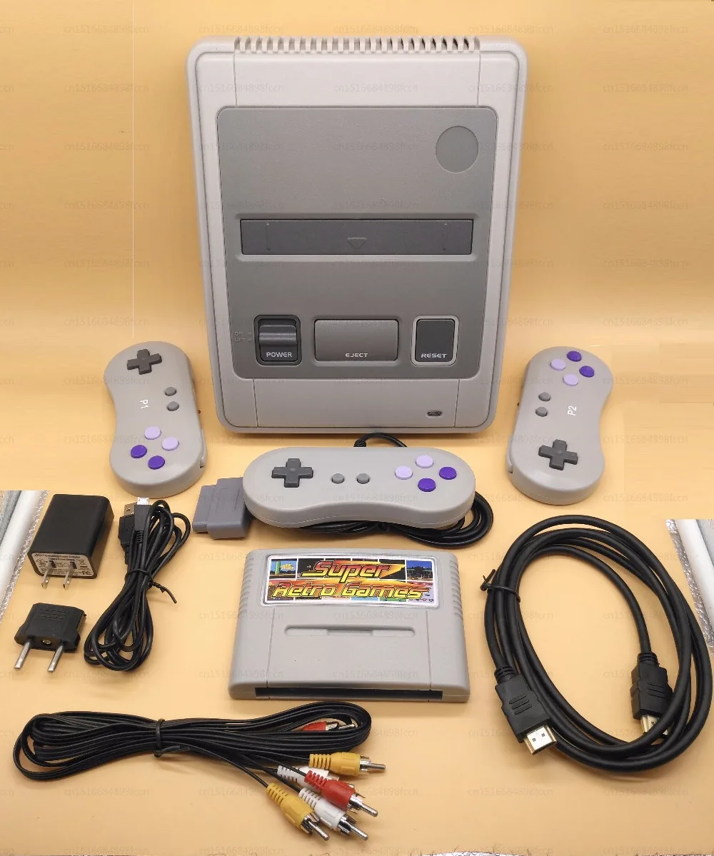 HDMI Ретро ТВ Видео игровая консоль для Snes картриджи игр с 2 беспроводными + 1