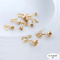 custom color 14k gold covered three dimensional rose pendant diy hook earrings pendant string headdress material accessories