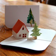 Подробнее о 3D открытка-раскладушка рождественское поздравление подарок для ребенка праздник счастливый год товары для рождественские аксессуары# R5