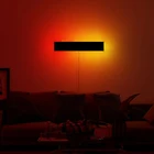 Скандинавский настенный светодиодный RGB светильник с дистанционным управлением, черная и белая Цветная декоративная лампа для гостиной, комнатное освещение для спальни, столовой