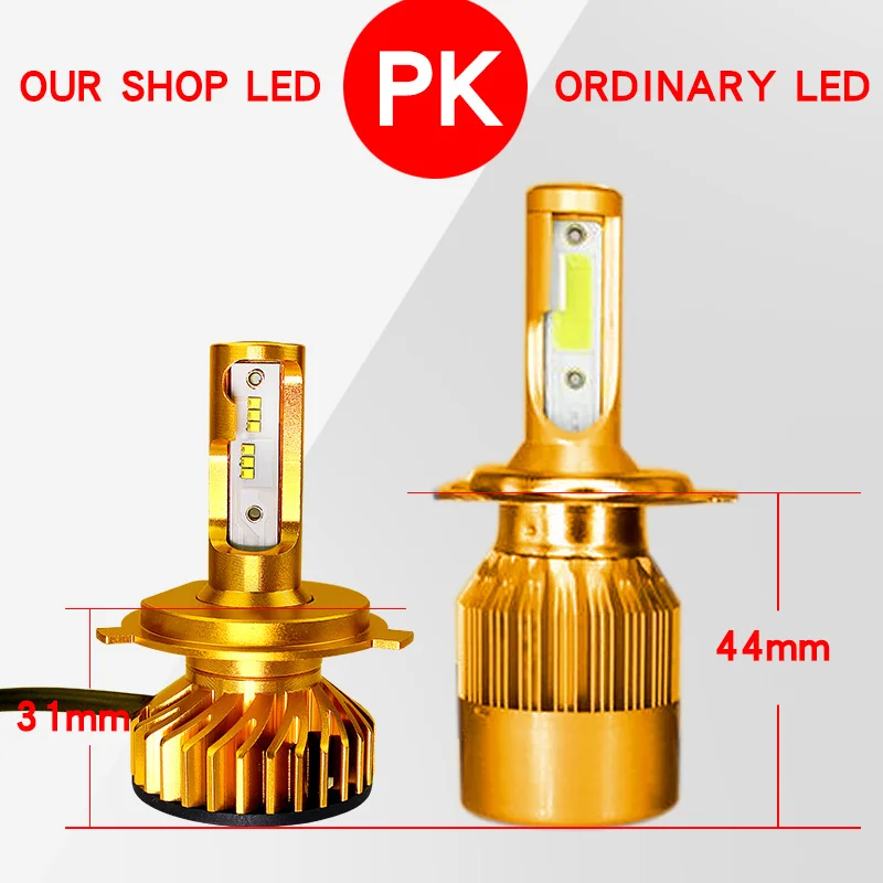 Светодиодная лампа PAUNDUK H7 LED H4 ZES для автомобиля Canbus 4300K 6000K 8000K светодиодная H1 H11 HB3