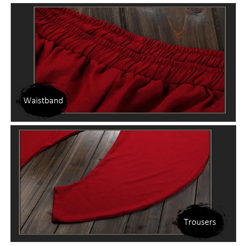 Men Loose Bloomers 60.2% Viscose 39.8% Polyester Women Cotton Linen Martial Arts Pants Black Tai Chi Kung Fu Training Gym Pants