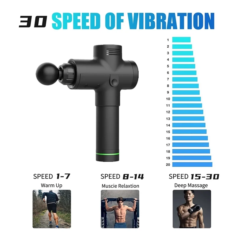 Massage Gun Body Tissue Muscle Massager 30 Speed Gear Deep Fascia | Красота и здоровье