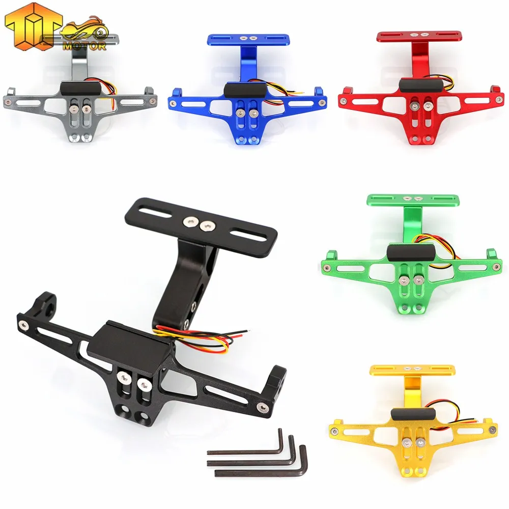 Светодиодный CNC алюминиевый держатель номерного знака для мотоцикла Xmax NVX155 Mt09