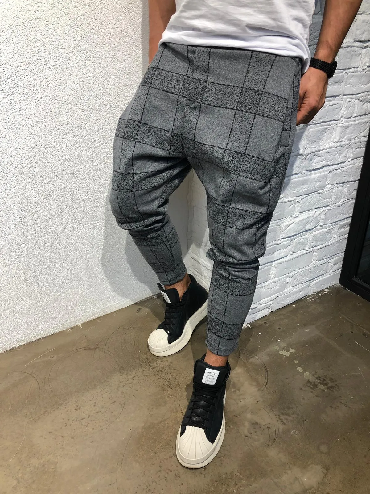 Hombres, облегающие, облегающие, hombres, Chino pantalones sóper cómodos pantalones elaticos para hombres disegno a cuadros rayas lat