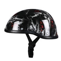 adult motorcycle half face vintage helmet hat cap motorcross moto racing helmets