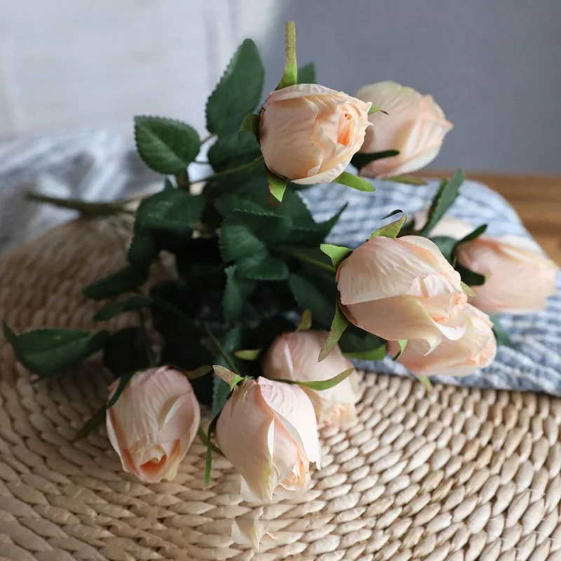 Искусственные цветы розы Свадебное Оформление букета в винтажном стиле