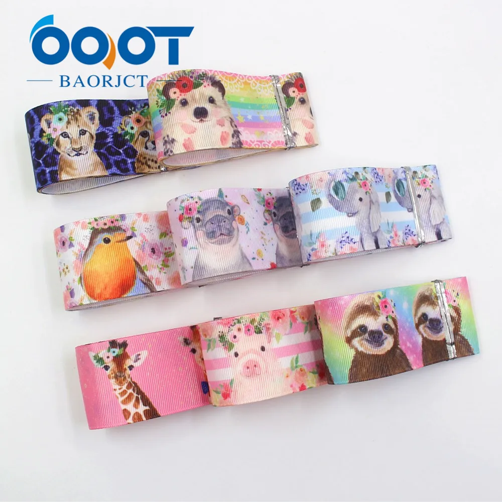 OOOT BAORJCT I-19906-2069, 38 мм, 10 ярдов мультфильм тепловой передачи печатных корсажные ленты, одежда лук крышка DIY украшения