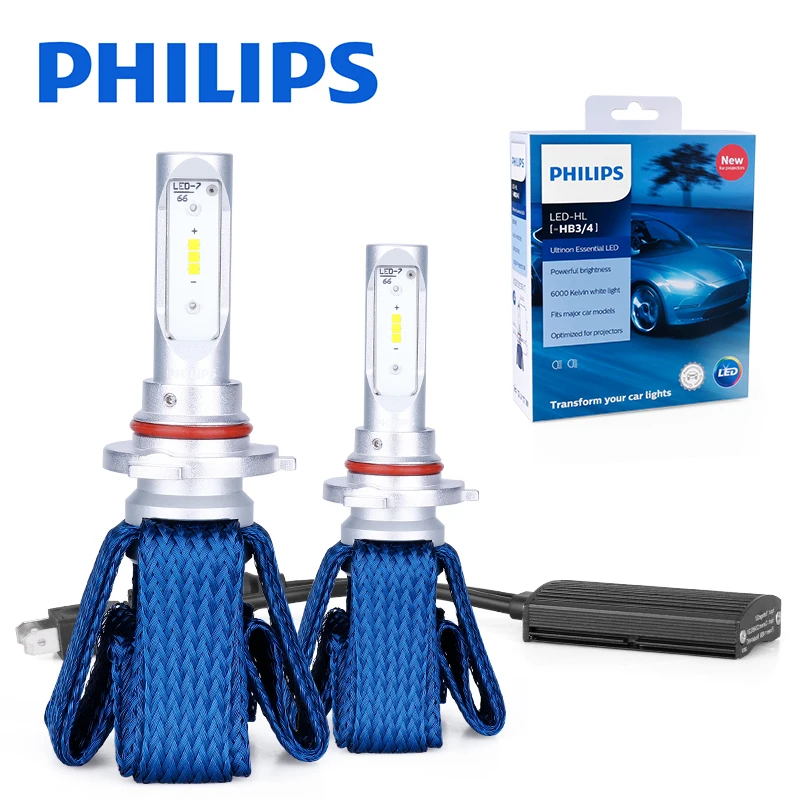 Лампы Philips Ultinon Essential h7 противотуманные фары лампа H4 LED дальний H8 H11 H16 9006 9012 H1R2 led 9005