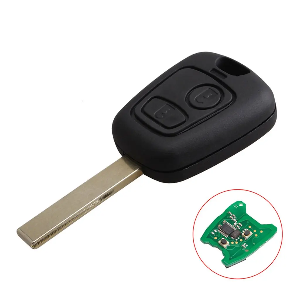 

Пульт дистанционного управления с 2 кнопками для автомобильного ключа с прорезью для 307 433 МГц с чипом транспондера PCF7961