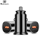 Автомобильное зарядное устройство Suhach Mini USB, быстрая зарядка 3,0, автомобильное зарядное устройство с одним USB разъемом для iPhone, Samsung, Xiaomi, быстрое зарядное устройство, адаптер