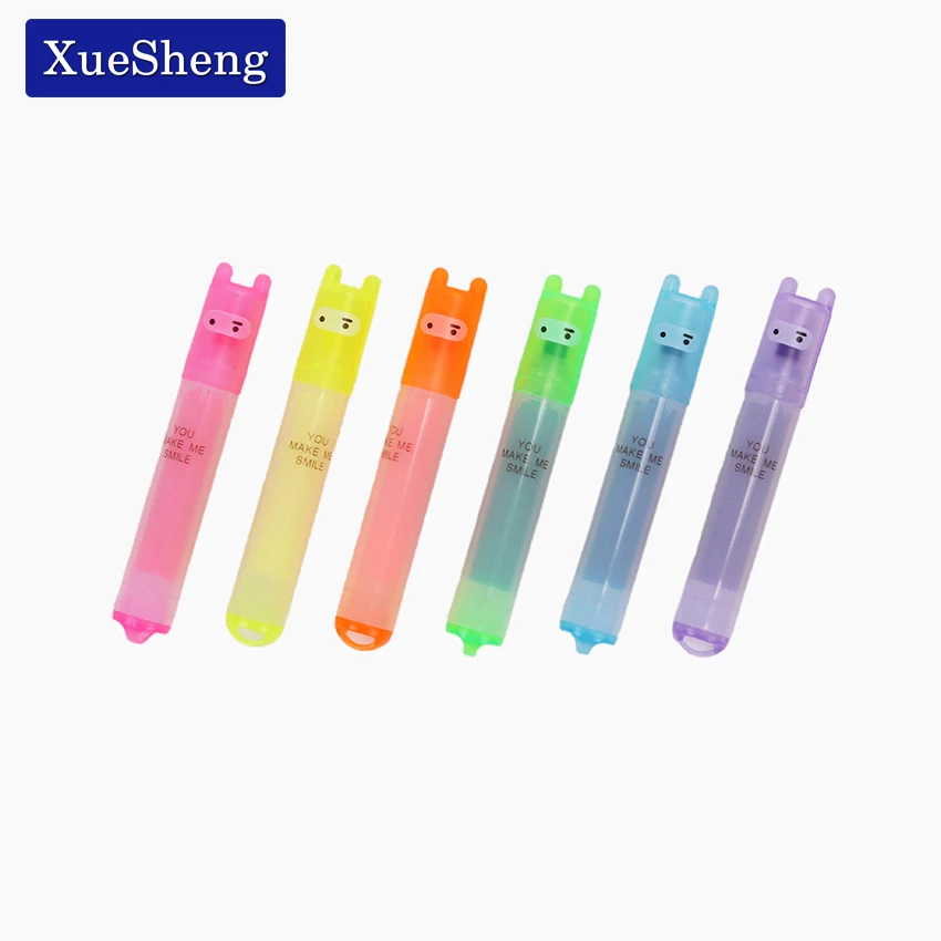 

6PCS/lot Cute Kawaii Mini Highlighter Creative Lovely Cartoon for Kids Korean Stationery