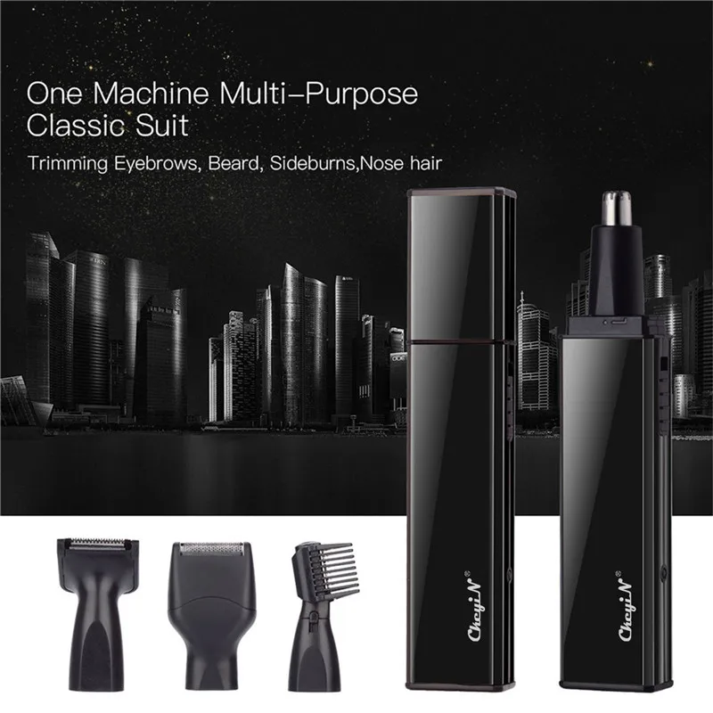 

Professional Men's Hair Trimmer Clipper 0mm Baldheaded Cutting Machine 4 in 1 Electric Nose Eyebrow Shaver Razor Beard Trimmer