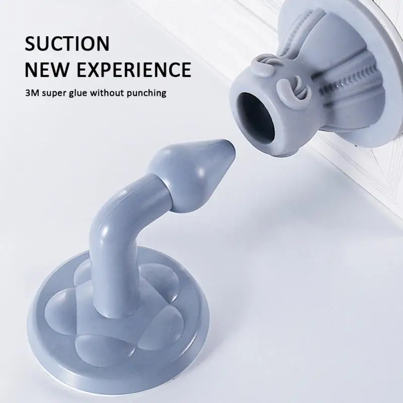 

Suction Type Silent Door Suction Silicone Punch-free Door Stop Resistance Wall Protector Anti-Collision Toilet Rubber Door Touch