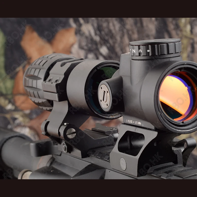 Тактический 3x Red Dot прицел Лупа флип в сторону Пикатинни Вивер рейку крепление M9443