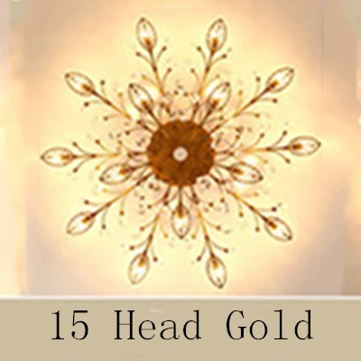 15 Head Gold Скандинавский современный Lron светодиодный роскошный светильник-люстра, лампа для чердака, гостиной, спальни, дома, зала, столовой, Deco, Черное золото, G9, птица - Цвет абажура: 15 Head Gold