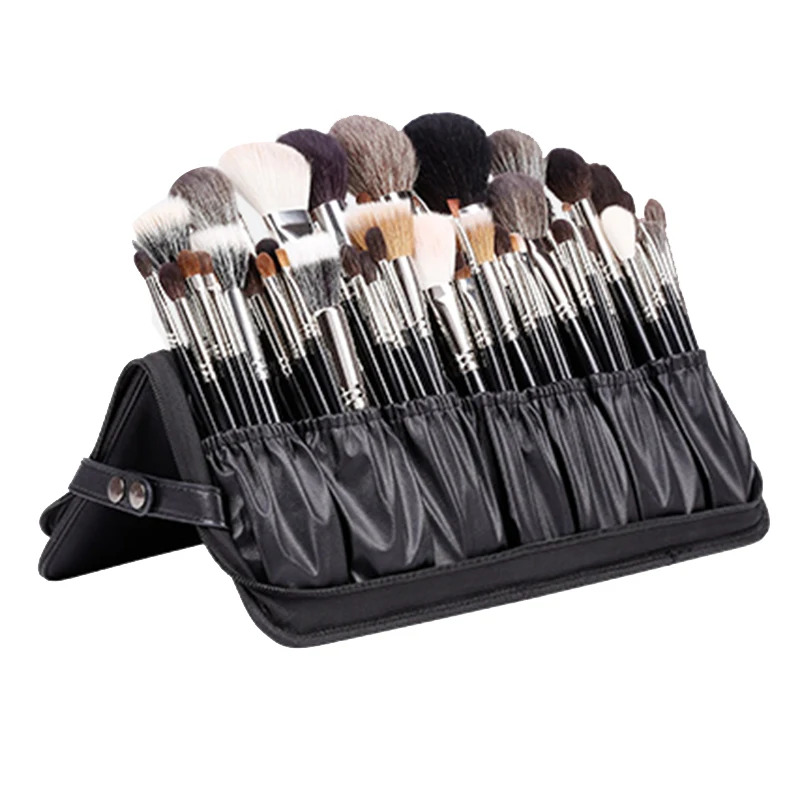 

SHGO HOT-Rownyeon Makeup Artist Special Makeup Bag Portable Makeup Brush Bag Storage Bag Large Capacity with Makeup Foldable