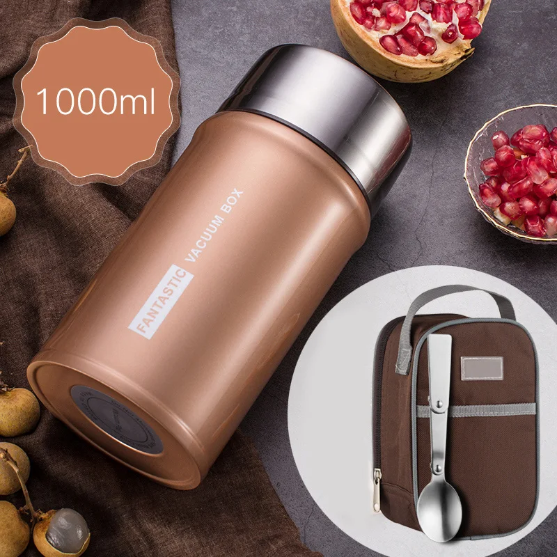 Ланч бокс с вакуумной изоляцией 24 часа герметичный из нержавеющей стали бэнто