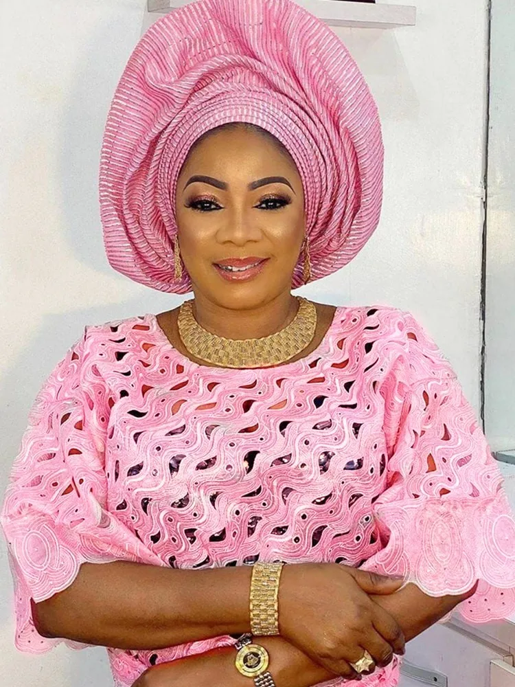 

5 ярдов, Новое поступление, ручная работа, африканская кружевная ткань, красивая швейцарская кружевная ткань, розовая нигерийская одежда из вуали, высокое качество