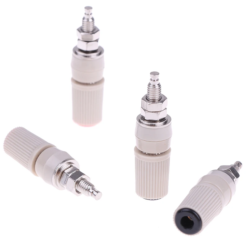 

2pcs Gold Plated Copper 0.16" Banana Male Plug Test Solder Connectors 30V-60V / MAX.24A M5 Connectors DIY Acc