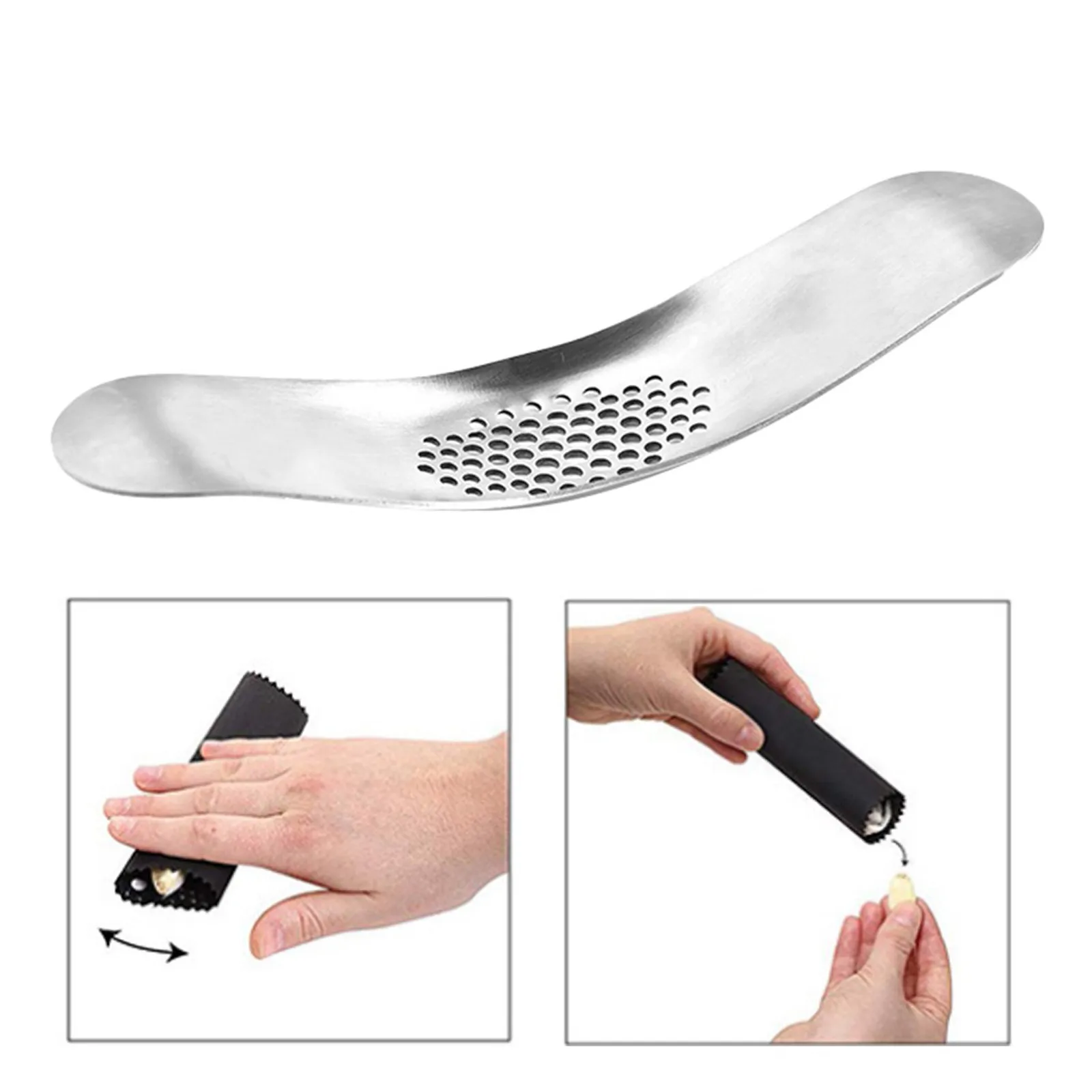 Ручной пресс для чеснока из нержавеющей стали в форме дуги лодки давилка два одном открывалка бутылок трех