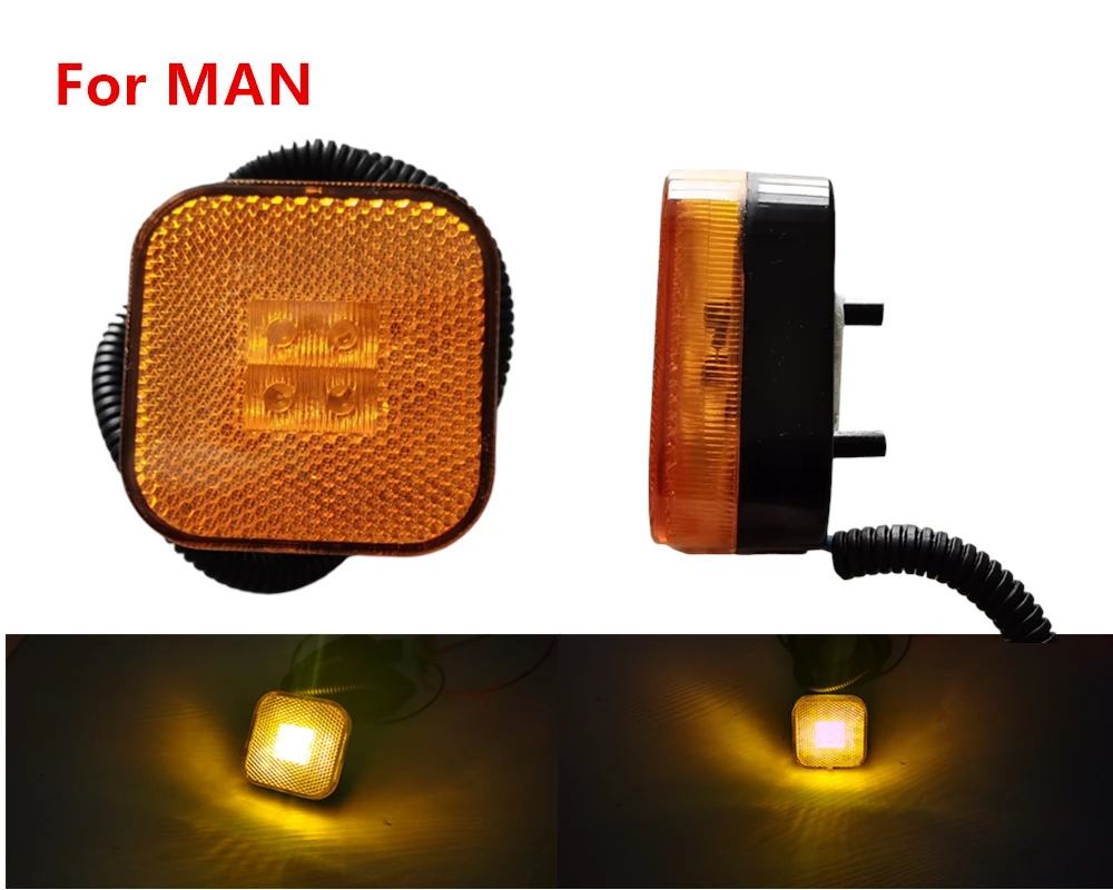 1x2 4 дюймов 24V светодиодный боковой габаритный фонарь для грузовика MAN tga/TGM