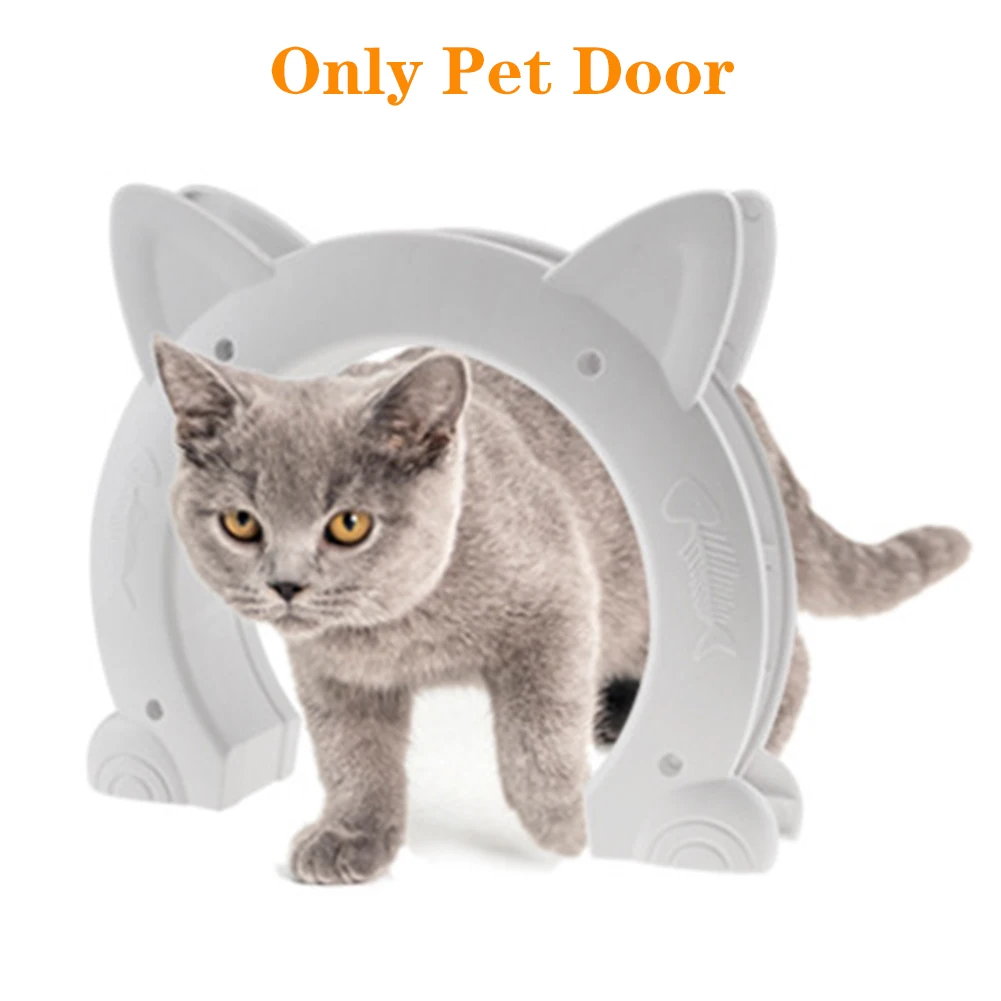 

Animal Easy Install Cat Head Shape Small Dogs Cute Gate ABS Security No Flap Kitten Puppy Pet Door Hole Entrance Indoor