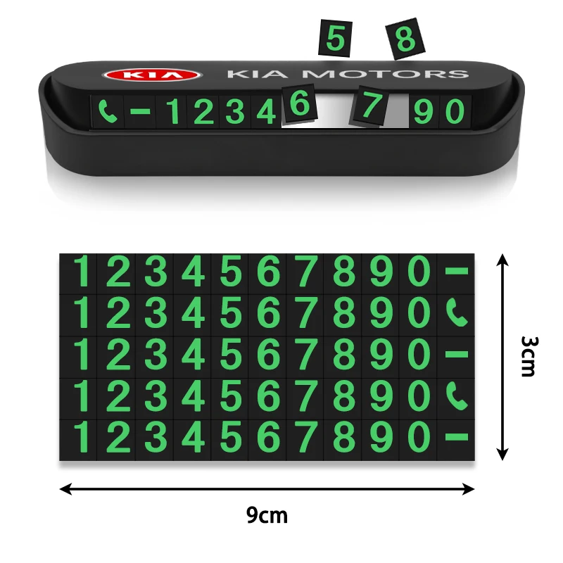 Автомобильный Стайлинг карточка с телефоном для временной парковки номерные