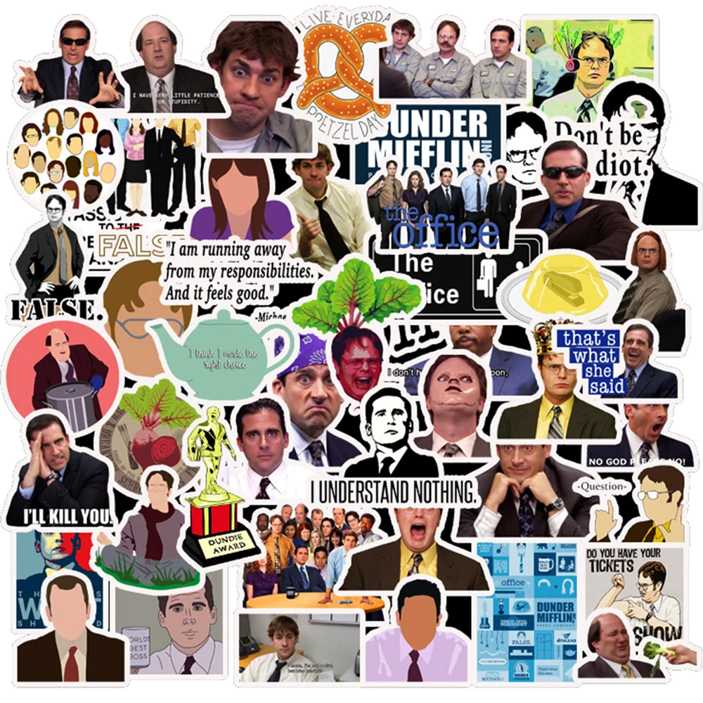 103050pcs movie office friend stickers waterproof scrapbooking skateboard laptop motorcycle luggage decal sticker kid girl toy free global shipping