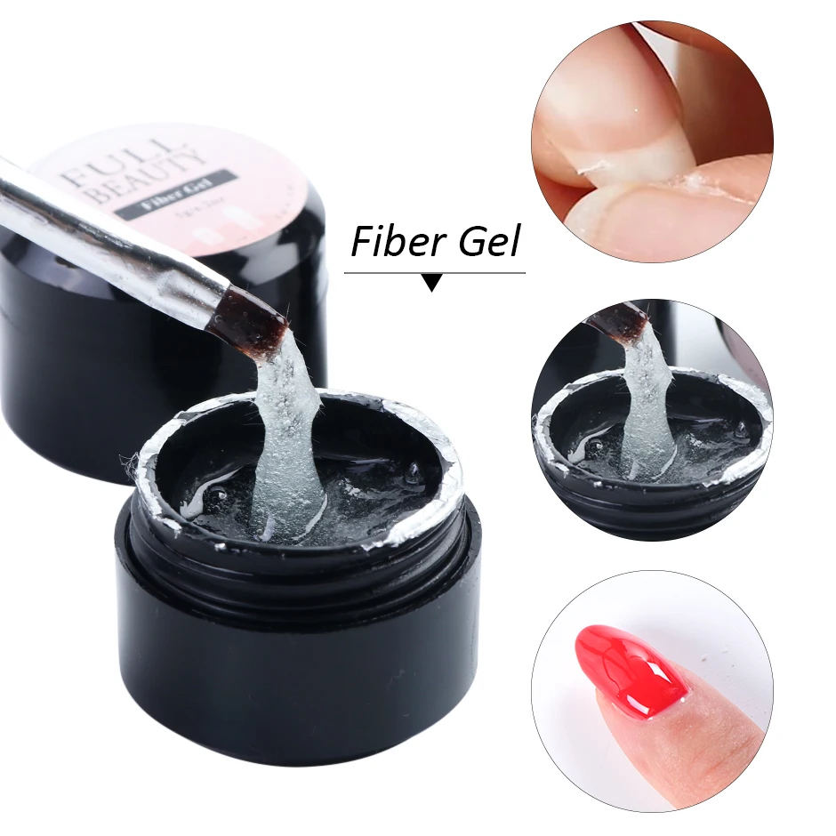 

5ml Fiber Repair UV Gel Fiberglass Silk Soak Off Gel Nail Polish for Acrylic Extension Building Prolong Protected Nails