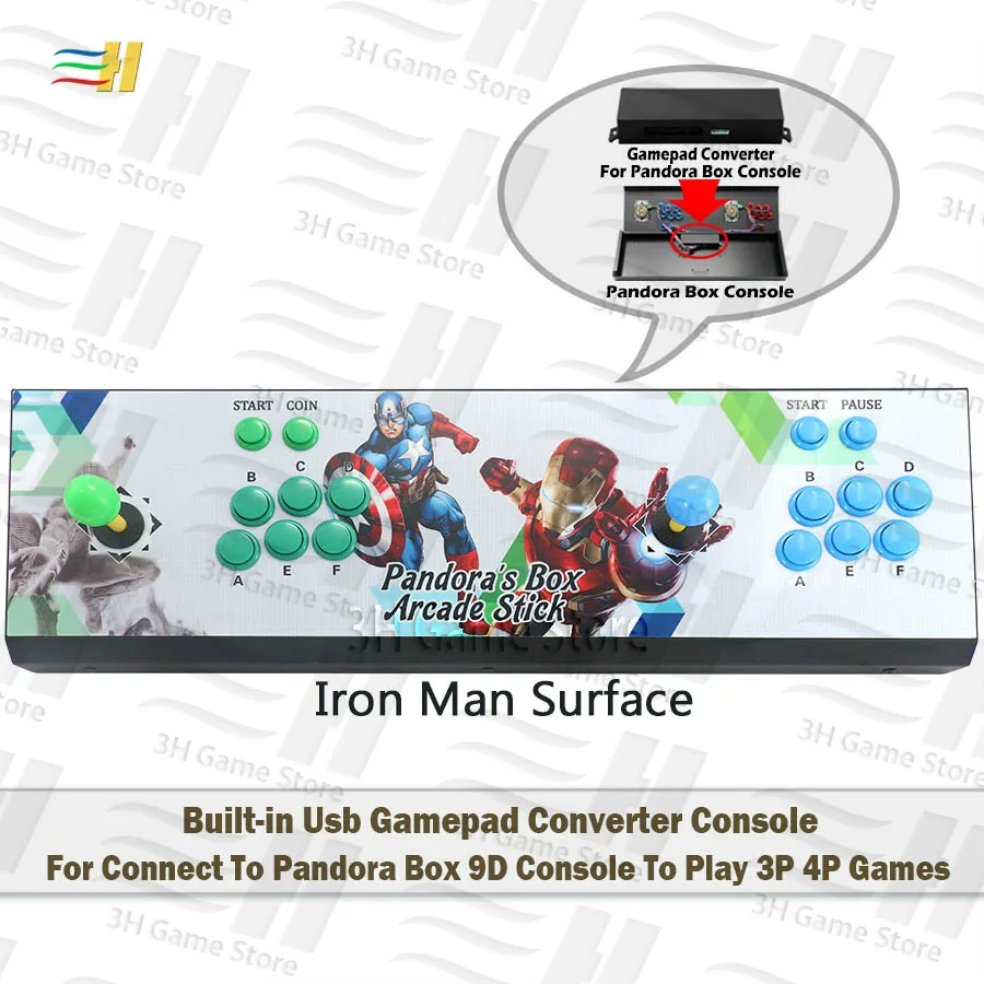 Встроенный Pandora Box 9D Usb конвертер геймпада консоль для подключения к Pandora Box 9D контроллер консоль для игры 3P 4P аркадная игра