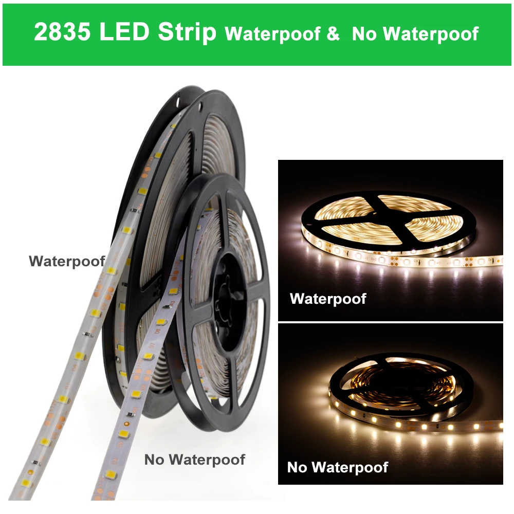 

5M LED Strip Light DC12V Ribbon RGB Tape 5050 / 2835 300 LEDs Flexible Waterproof LED Light Strip 5050 RGB/White/Red/Green/Blue