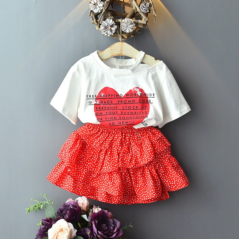 Эксклюзивная детская одежда летняя Милая юбка пачка в горошек для принцессы