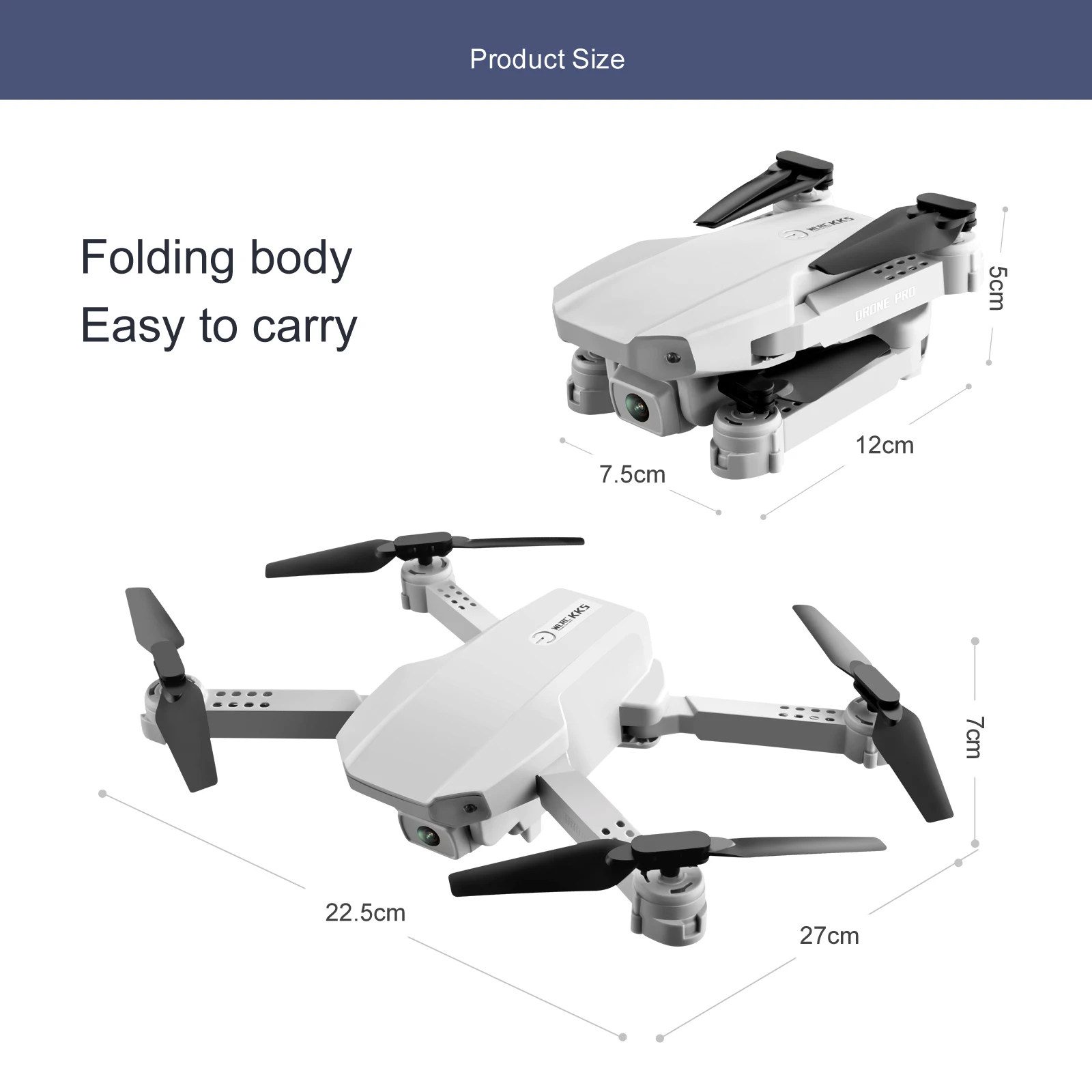 

New KK5 Drone 4K HD Dual Camera Visual Positioning 1080P WiFi fpv Drone Height Hold Mode Foldable Quadcopter RC Helicopter Toys