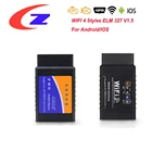 Автомобильный диагностический сканер ELM 327 V1.5 OBD2, Wi-Fi, для IOSAndroid