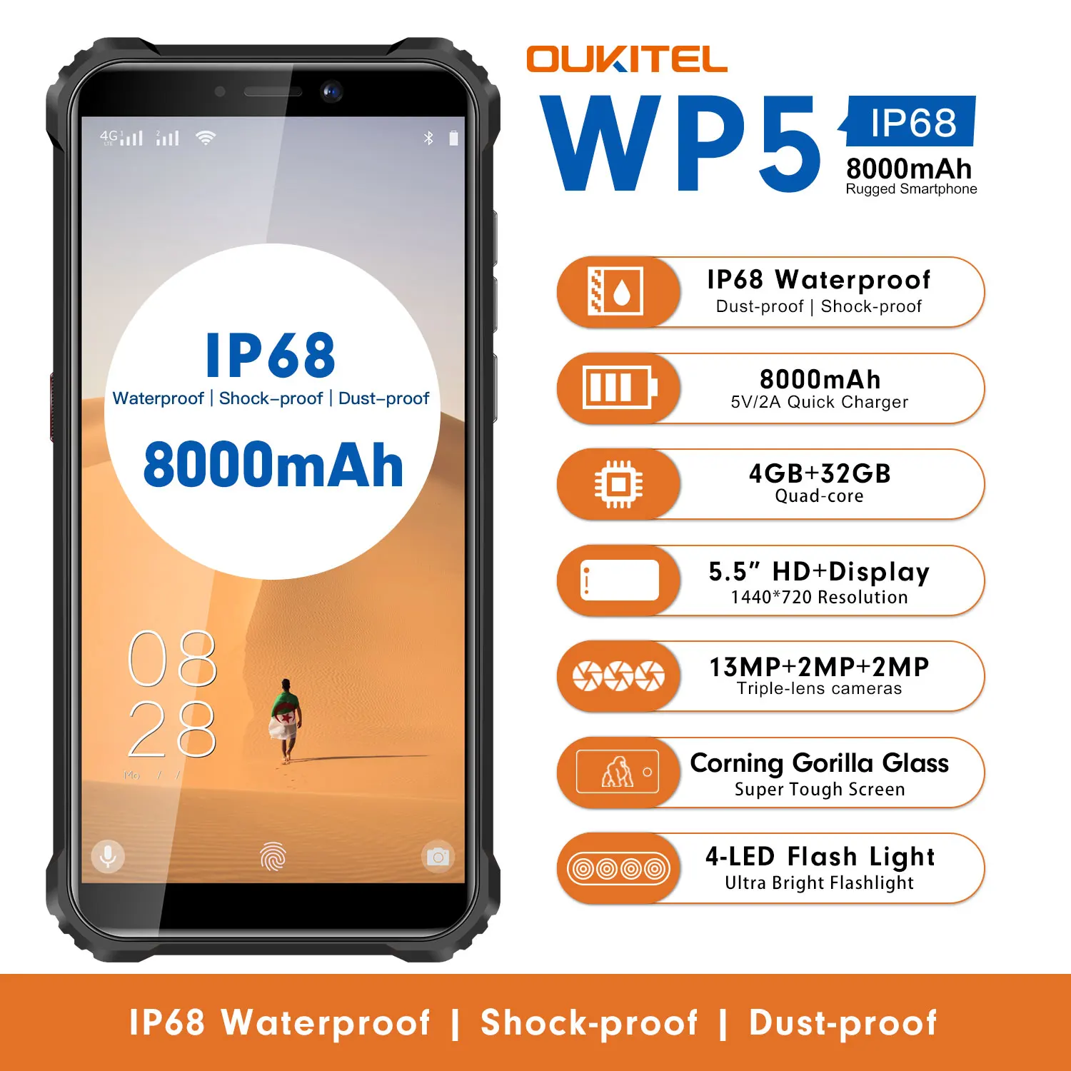 Смартфон Oukitel WP5 4+32ГБ | Мобильные телефоны и аксессуары
