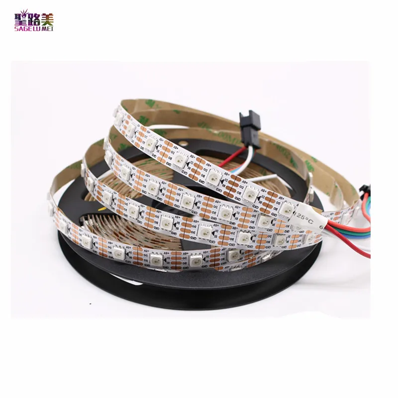 DC5V 1 м/5 м WS2813 (двухсигнальные провода) 30/60 светодиодов/м 2813 индивидуально