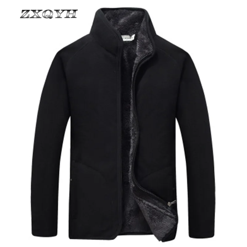 ZXQYH мужские Зимние флисовые теплые куртки размера плюс пальто для походов