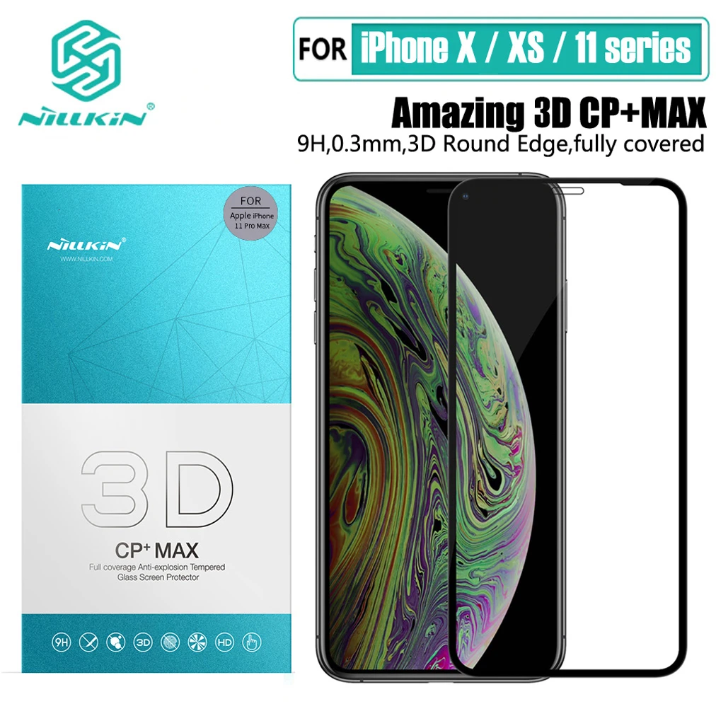 

For iPhone 12 Pro Max Glass NILLKIN 9H Anti-Burst Screen Protector H/H+Pro/CP/XD/3D Tempered Glass for iPhone 13 11 XR XS Mini