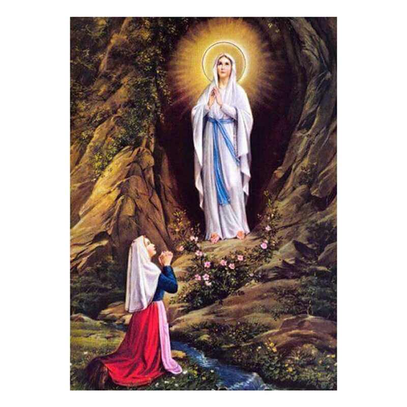 Полная дрель 5D DIY Алмазная картина Mary Virgin Bless квадратная вышивка стразы набор