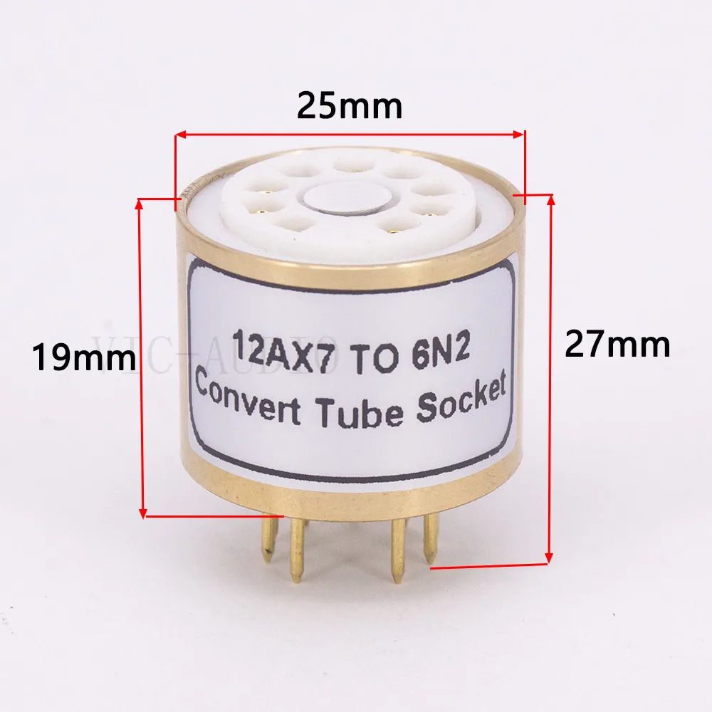 1 шт. 12AX7 ECC83 Top до 6N2 нижний 9Pins трубка DIY звуковая вакуумная адаптер Socket усилитель