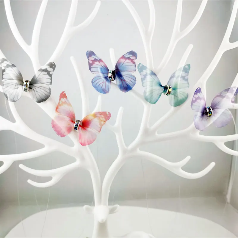 Многоцветное ожерелье-чокер с бабочками для женщин прозрачная невидимая