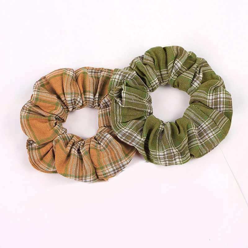 Женские вязаные резинки для волос в Корейском стиле клетку 2019 |