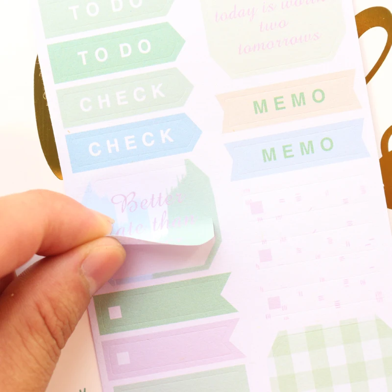 Милые акварельные украшения Domikee для школьников самодельные наклейки дневника