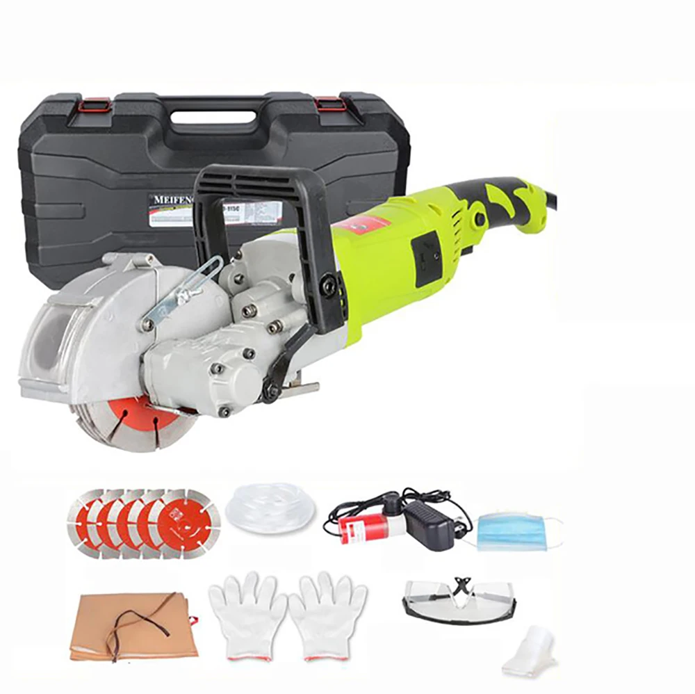 Set B 220V Электрический бороздел паз машина для резки стены долбежные машины Сталь автомат для резки бетона 4000W 33 мм - Цвет: Set B