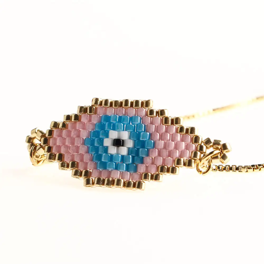 Shinus 10 шт./лот браслет evil eye бусины Miyuki Delica браслеты с кисточкой турецкий глаз Браслеты Mujer Bileklik DIY ручной работы