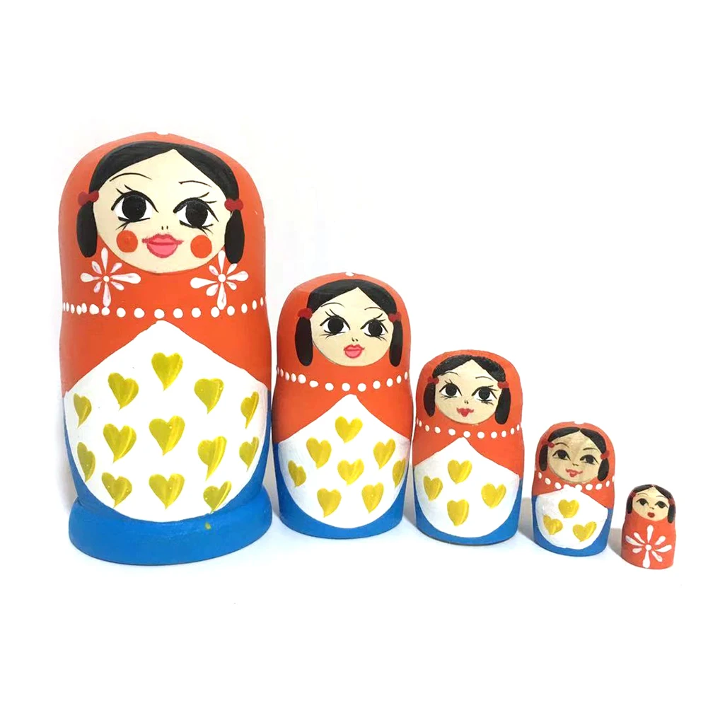 

Натуральная Матрешка ручной росписью Русская Матрешка 5-ти слойной Творческие деревянные куклы украшения ручной работы кукла
