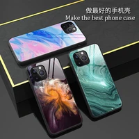 for iphone 13promax 12pro 12mini 11promax se2020 xr xs max x 8 7 plus phone case gradient marble tempered glass protective cover