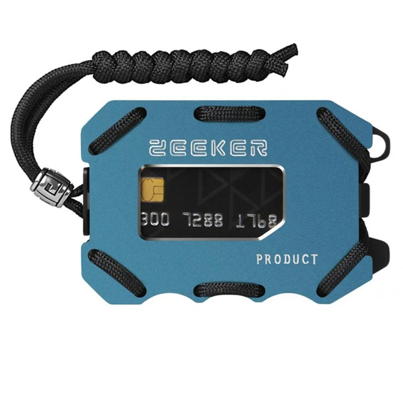 RFID Блокировка металлический мужской кошелек стильный держатель для кредитных карт минималистичный тонкий кошелек для ID карт держатель Бизнес зажим для денег алюминий - Цвет: 3