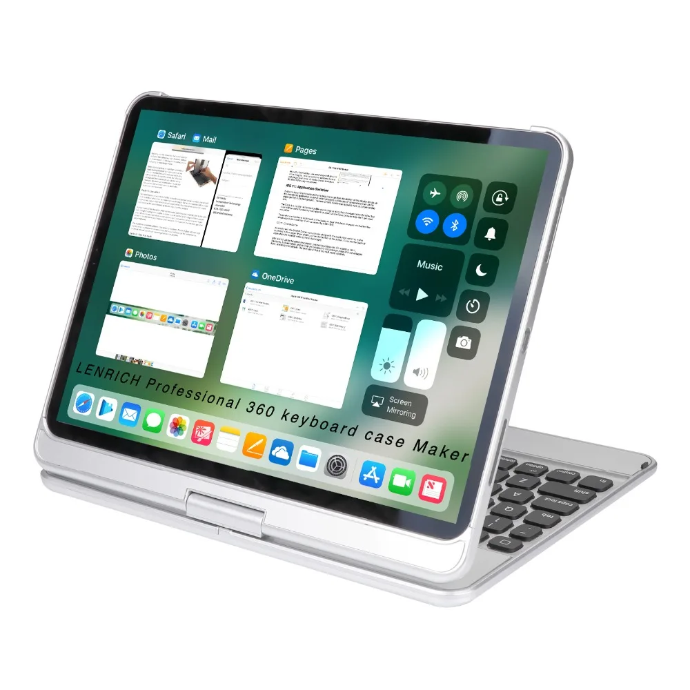 Чехол для Apple iPad Pro 11 дюймов 2018 клавиатура с тонкой умной пластиковой подсветкой